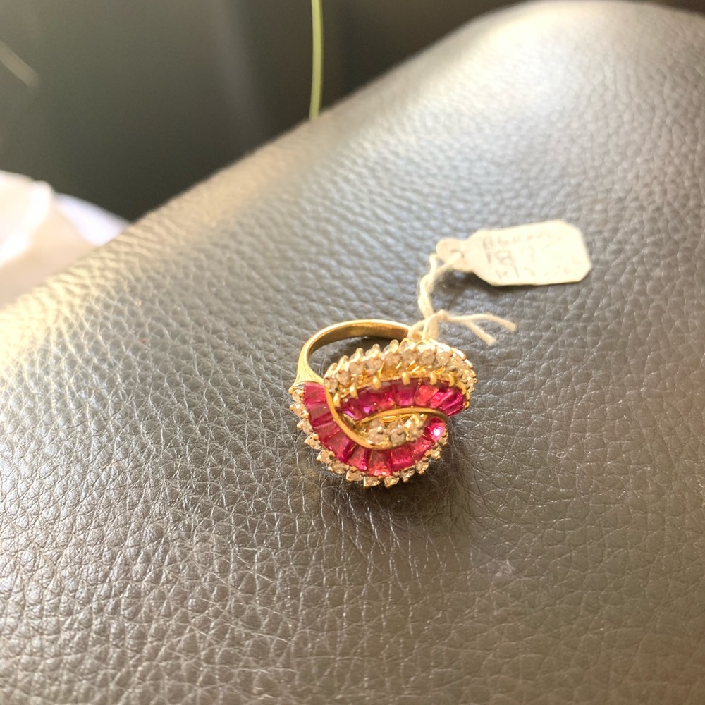 Stunning Diamond Ruby Ring! One of a Kind! - Picture 2 of 3
